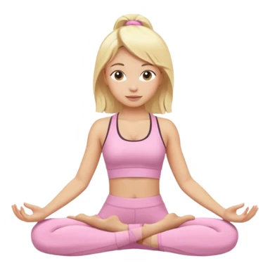 Yoga Blonde Girl With Light Pink Clothes sticker