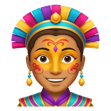 Uma pessoa zen  de carnaval fantasiado sticker