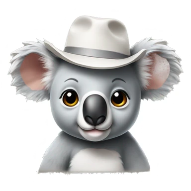 a koala with a hat sticker
