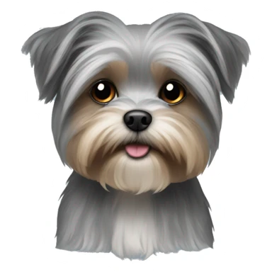 Grey shorkie sticker