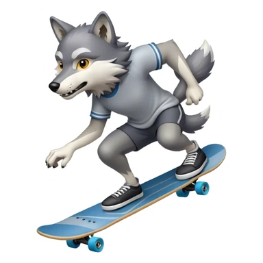 Wolf skateboarding sticker