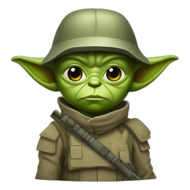 yoda soldier Ukraine  sticker