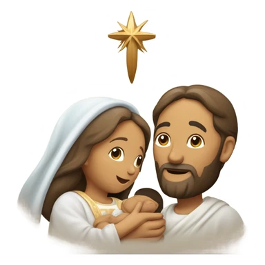 Nativité de jésus avec Marie et joseph sticker