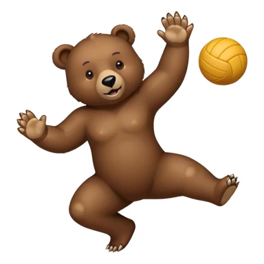 Bear playing volleyball sticker