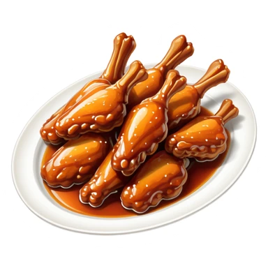 Plate of Hennessy wings  sticker