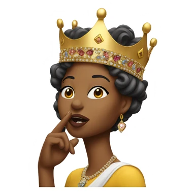 Queen blowing a kiss  sticker