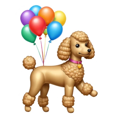 poddle dog shaped flying balloons sticker