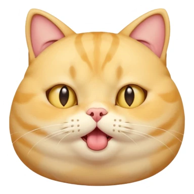 fat yellow confused kawaii cat open mouth and question mark signs on his head sticker