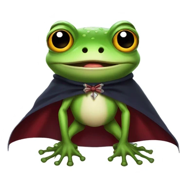 vampire frog with cape and fangs sticker