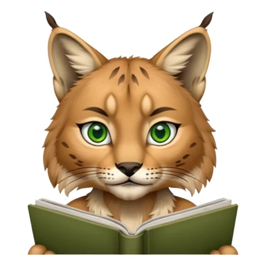lynx looking at magazine sticker