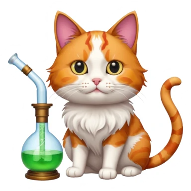 Cat with a bong sticker