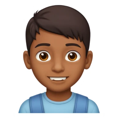 Indian boy with braces on teeth sticker