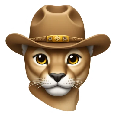 Puma with a cowboy hat sticker