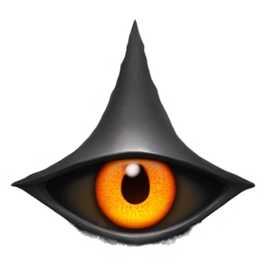 Eye of Sauron with glowing orange iris, set in a dark tower of Mordopr sticker