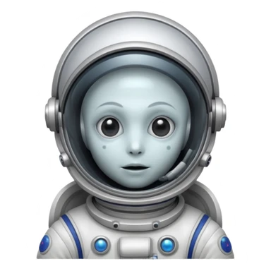 alien Three-eyed white Astronaut sticker
