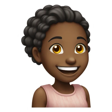 A black girl laughing  sticker