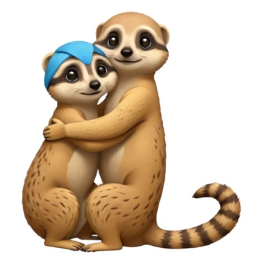 Meerkat giving a hug sticker