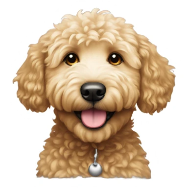 A golden doodle dog celebration  sticker