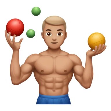 person juggling without the balls sticker