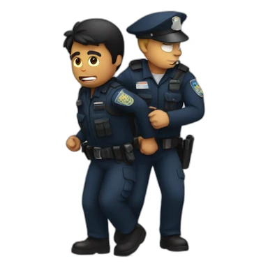 police arresting terrorist sticker