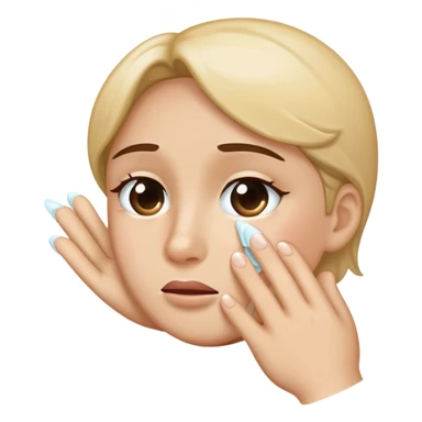 Wiping away tear  sticker