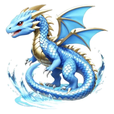 Elemental Water-Electric-Steel-type natural realistic elegant cool handsome beautiful pretty badass Pokémon-Fakémon-creature sticker
