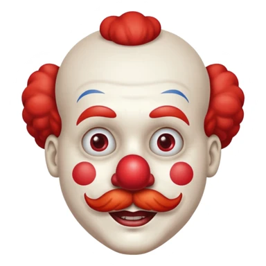 Clown with moustache sticker