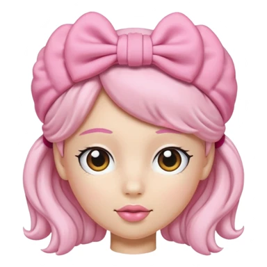 Pink puffy headband  sticker