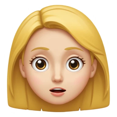 Face looking to the side with wide eyes and low mouth with raised eyebrows (the viral face for this is a bad idea, but we’re totally gonna do it together anyway) make it a girl and make them tilting their head to the side, looking at me with side eyes and mouth closed making a smiling frown face sticker