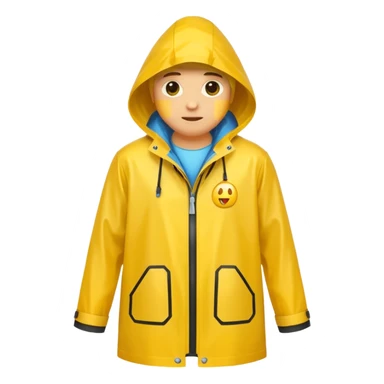 yellow raincoat for women (just the jacket without a woman in it) sticker