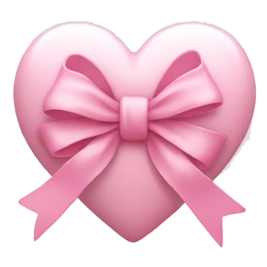 Light pink heart with a bow sticker
