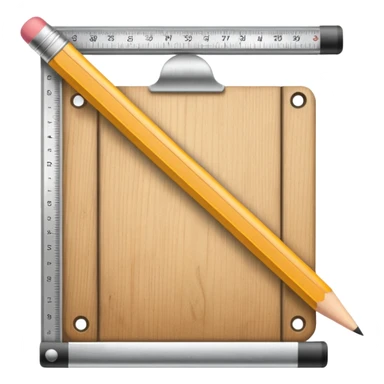 pencil and ruler crossing on a screen sticker