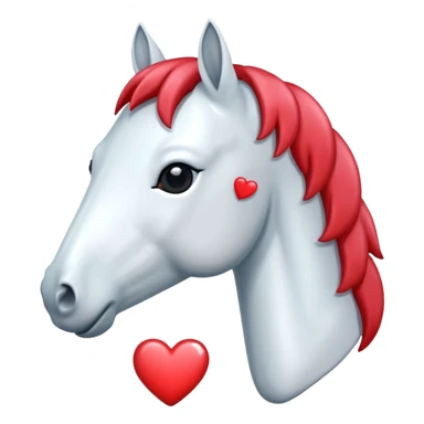 Horse whit hearts sticker