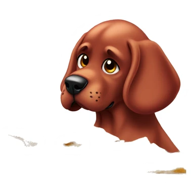 Clifford sniffing a pile  sticker