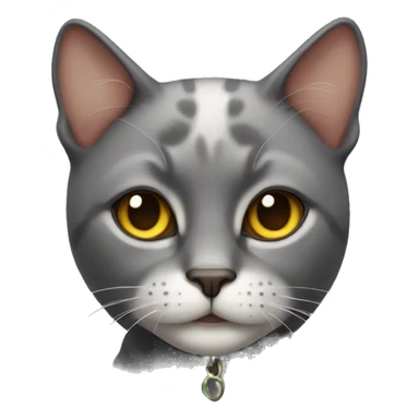 Cat with a septum piercing  sticker