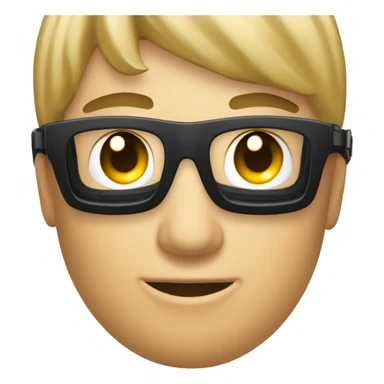 L'emoji lunette noir qui montre l'index avec la paume de main qui  lui fait dos sticker
