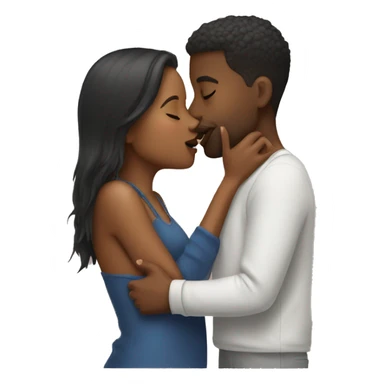 Girl kissing boyfriend  sticker