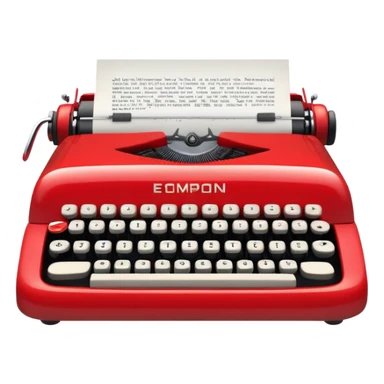 Lightning McQueen typewriter with the number 3 sticker