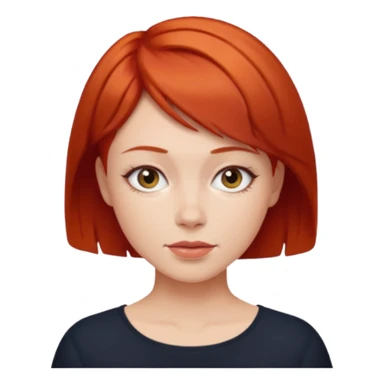 Branca ruiva cabelo curto sticker