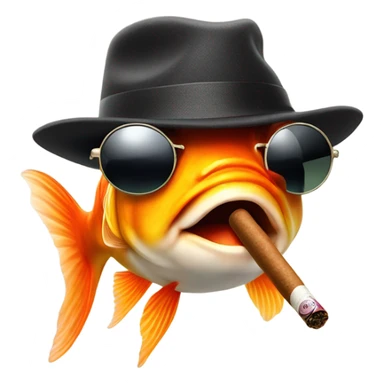 Gangster goldfish sticker