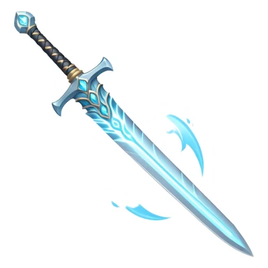 wind elemental sword object icon, elegant fantasy sword, swirling wind aura around the blade, light blue glow, floating air particles, 3D cartoon, mobile game icon style, centered, clean background, soft shadow, no text, no watermark
 sticker