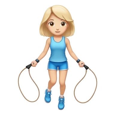 Girl on a jump rope sticker