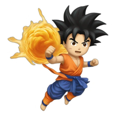 Sangoku qui saute sticker