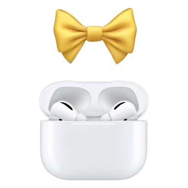Air pods max with a bow sticker