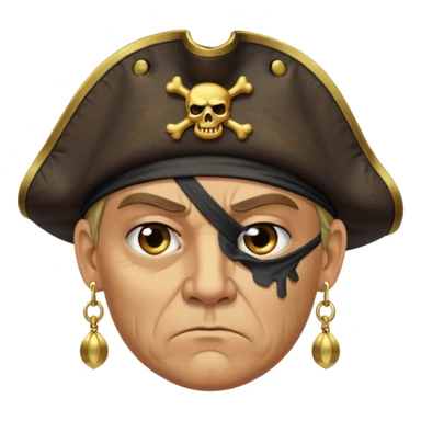 Irritated pirate sticker