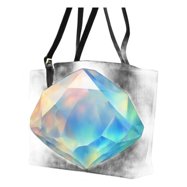 opal Crystal gemstone tote handbag sticker