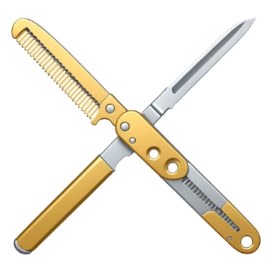 Navaja mariposa tipo peine sticker