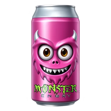 Pink monster energy drink with the logo of original monster company energy drink do not add the face in it just normal monster can  sticker