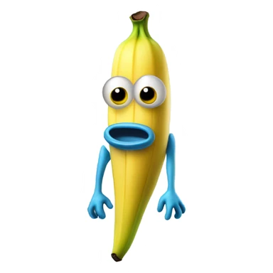 Alien banana sticker