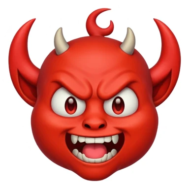 Cringing devil emoji sticker